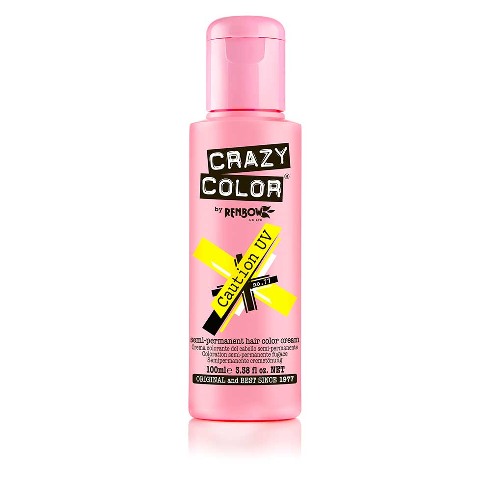 Crazy Color - Caution UV Semi permanente haarverf - Geel